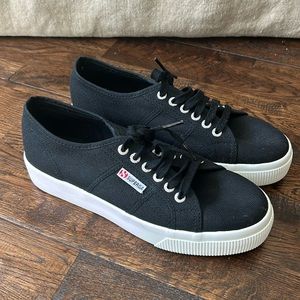 Black Superga Platform Sneakers